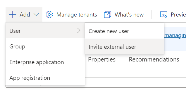 Invite external users
