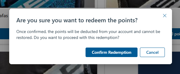 Confirmation dialog