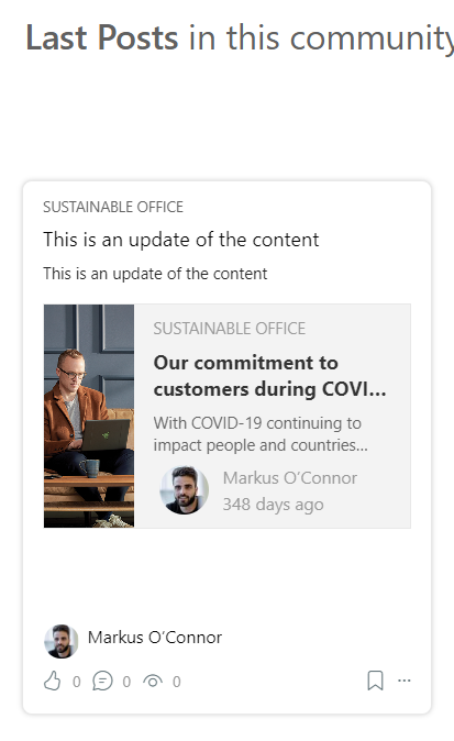 Share an update